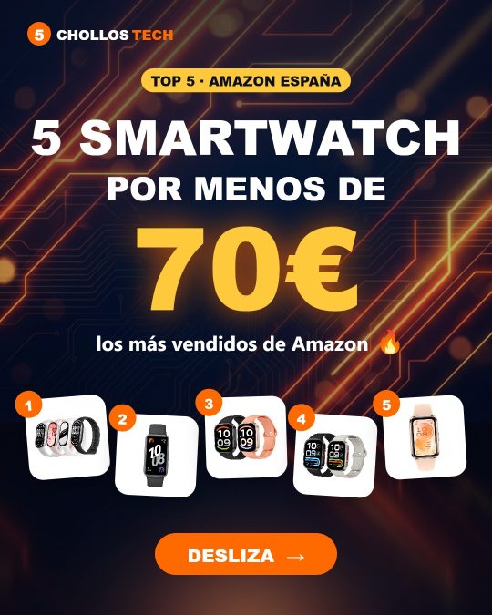 5 smartwatch por menos de 70€